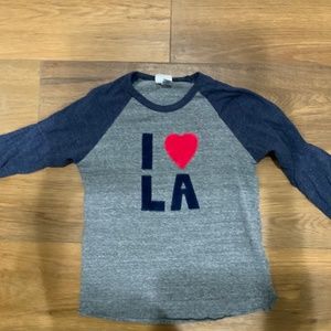 Declan 3/4 Sleeve Baseball Style Shirt “I Love LA”